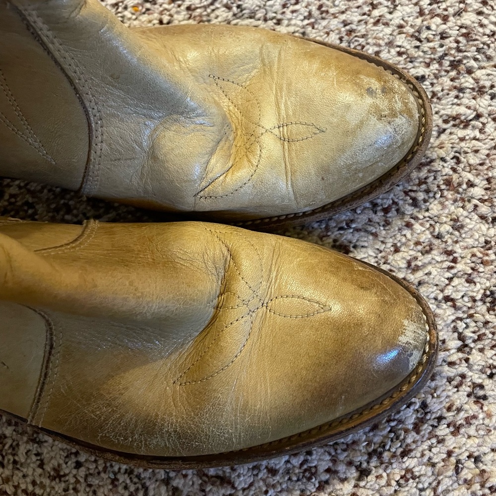 Vintage Miss Capezio boots western size 8 off white excellent vintage used cond - Picture 4 of 6
